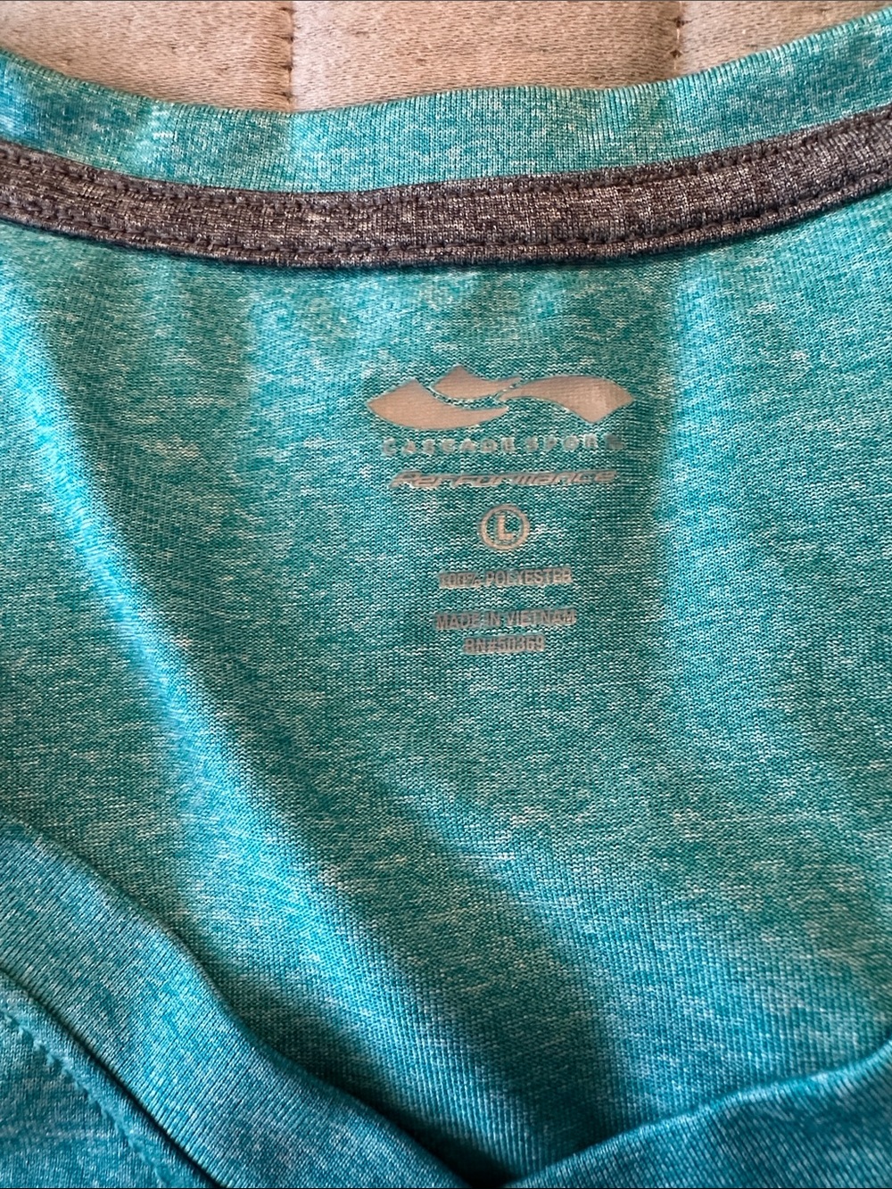 Cascade Sport Activewear top Women's Turquoise V-Neck Short Sleeve Tee - Picture 2 of 7